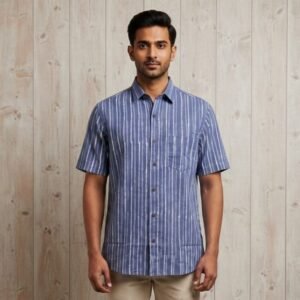 Natural Hand Block Half Shirt