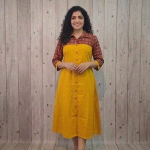 Women's one-piece Dress (Yellow)